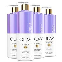Olay Smoothing Hand & Body Lotion with Retinol and Vitamin B3, 17 fl oz. (Pack of 4)