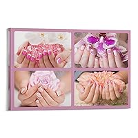 Nail Wall Decor Nail Shop Nail Art Prints Nail Colours Nail Design Poster (1) Canvas Painting Posters And Prints Wall Art Pictures for Living Room Bedroom Decor 20x30inch(50x75cm) Frame-style