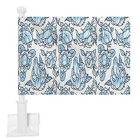 Penis Flower Print Printed Car Flags for Window Double Side Decorative Signs Banner 12 X 18 Inch (Without Flagpole)