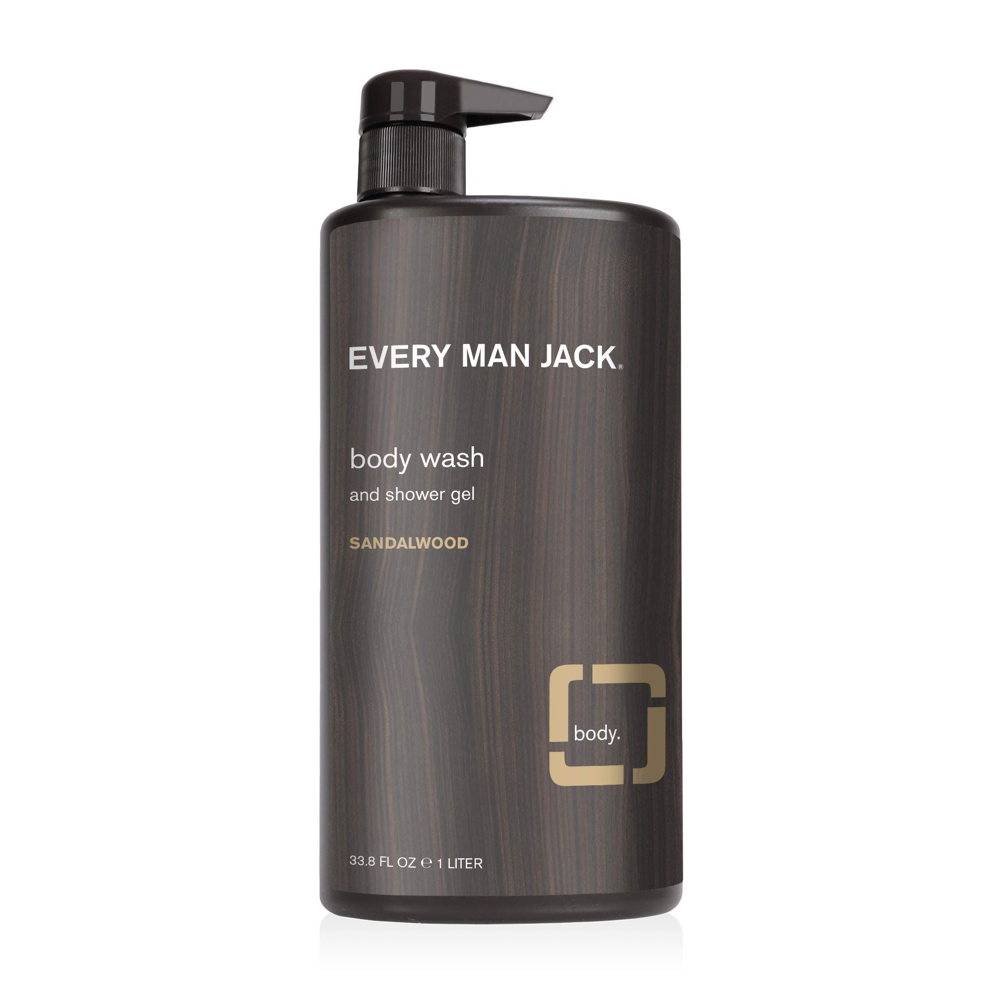 Every Man Jack Body Wash, Sandalwood 33.8-ounce Moisturizing