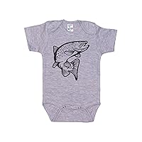 Trout Fishing Onesie/Brown Trout/Fly Fishing Baby Outfit/Unisex Bodysuit/Newborn Fishing Bodysuit