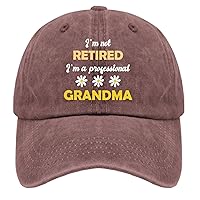 Retirement I’m A Professional Grandma Trucker Hat Funny Trucker Hat Pigment Black Hiking Hat Women Gifts for Dad