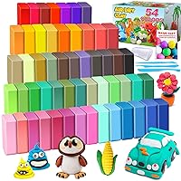 Air Dry Clay 54 Colors, Modeling Clay for Kids, DIY Molding Magic Clay for with Tools, Soft & Ultra Light, Toys Gifts for Age 3 4 5 6 7 8+ Years Old Boys Girls Kids