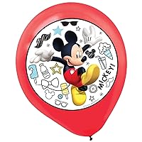 Mickey Mouse Latex Balloons | Red - 12