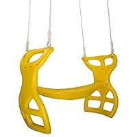 Swing Set Stuff Glider with Rope (Yellow) with SSS Logo Sticker