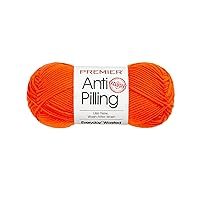 Premier Yarns Anti-Pilling Everyday Worsted Yarn, Soft Acrylic Yarn, Ideal Yarn for Crocheting and Knitting, Machine Washable, 180 yds, Flame Orange