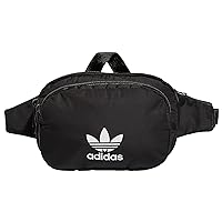 adidas Originals Sport Waist Pack/Travel and Festival Bag, Black/White, One Size