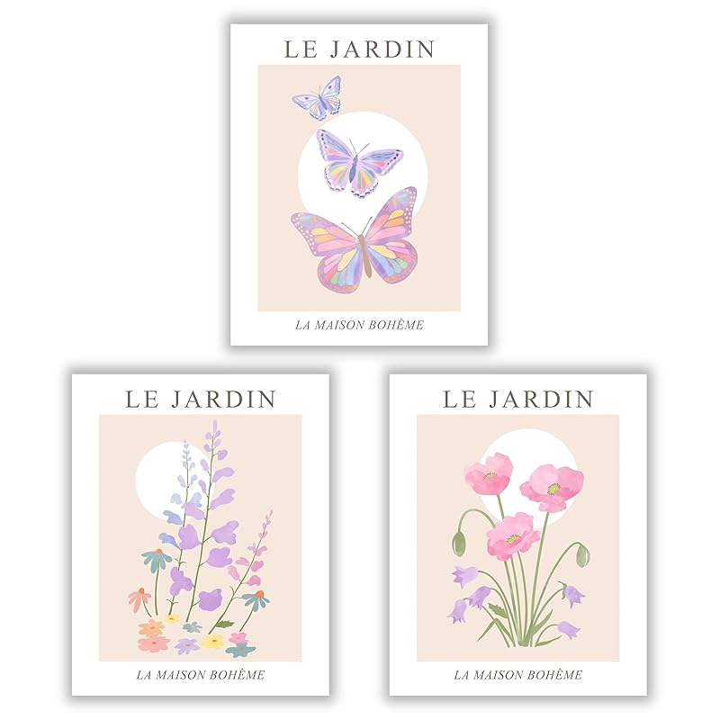 Mua Le Jardin Posters for Room Aesthetic - Unframed Set of 3 (8x10 ...