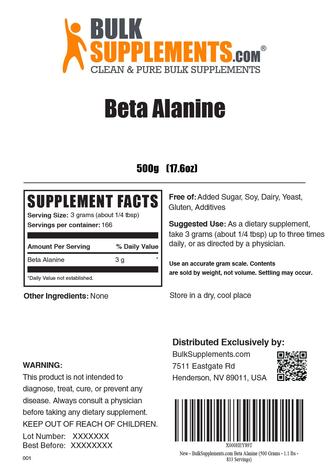 BULKSUPPLEMENTS.COM Creatine, Beta Alanine, Glutamine & Whey Bundle