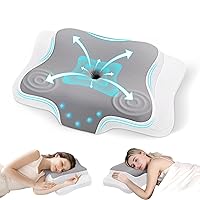JINXIA Cervical Pillow Memory Foam Pillows for Neck Pain Relief,Ergonomic Orthopedic Neck Support Pillows for Side,Back&Stomach Sleepers&Relief Neck and Shoulder Pain