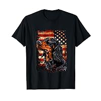 Gordon Setter American Flag T-Shirt