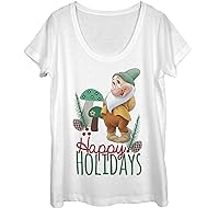 Fifth Sun Disney Princesses Bashful Christmas Women's Short Sleeve Tee Shirt