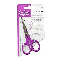 Crafter's Companion Sharp Craft Scissors For Adults - Japanese Precision Stainless Steel Blades - Non-Stick Teflon Coated - Ergonomic Design - Perfect for Paper, Card, Felt and Fabric -(4.5 Inch)