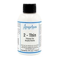 Angelus 2-Thin (4oz) - Acrylic Paint Thinner for Airbrushing Air Brush Paint & Detailing (Made in USA)