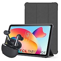 TCL 10.36 inch Android Tablet with case 6GB + TWS Wireless Earbuds Black