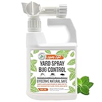 Mighty Mint 32oz Yard Spray Peppermint Bug Control Natural Lawn Spray for Fleas, Ticks, Mosquitos, Ants, and Other Insects
