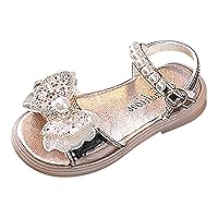 House Shoes for Kids Summer Princess Shiny Bow Knot Shoes For Kids Open Toe Children Shoes Girls Flip Flops Size 13 Kids