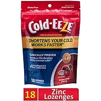 COLD-EEZE Cold Remedy Lozenges All Natural Cherry, 18 Count