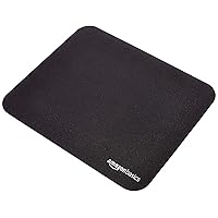 Amazon Basics Square Mouse Pad, Cloth with Rubberized Base, Standard, Black