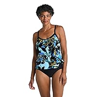 Maxine Of Hollywood Women's Scoop Neck Faux Side Tie One Piece Swimsuit