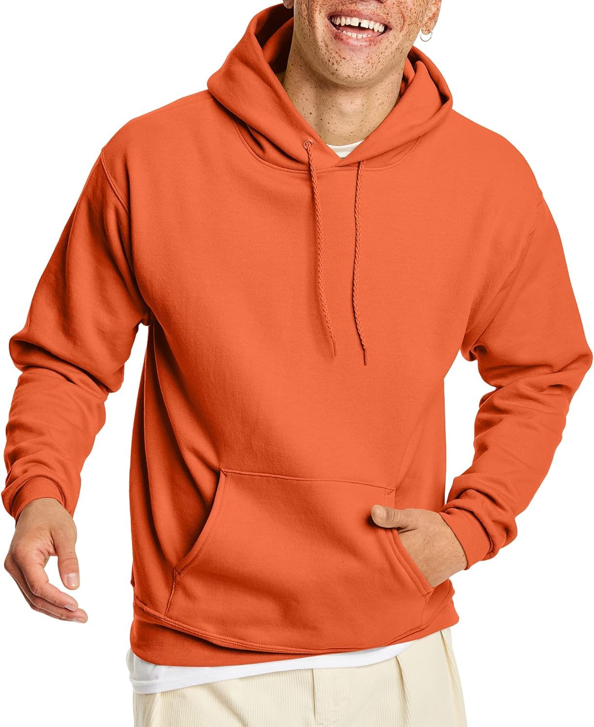 Hanes EcoSmart Hoodie, Midweight Fleece, Pullover Hooded Sweatshirt for Men