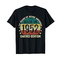 70 Year Old Gifts Made In 1952 Limited Edition 70th Birthday T-Shirt