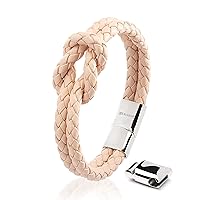 SERASAR | Leather Knot Bracelet for Women | Different Lengths & Colors | Stainless Steel Magnetic Clasp | Inclusive Jewelery Box | Great Gift Idea