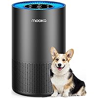 Air Purifiers for Home Large Room Pets Up to 1300 Sq Ft, MOOKA H13 True HEPA Air Purifier Cleaner with 360° Air Inlet, Fragrance, 13dB Air Purifier for Bedroom Wildfire Smoke Pet Dust Pollen Odor