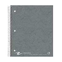 Roaring Spring College Ruled 3 Subject Spiral Notebook, Double Pockets, 11