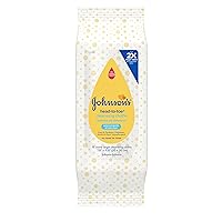 Johnson's Head-to-Toe Gentle Baby Cleansing Cloths, Hypoallergenic, Free of Alcohol, Dyes, and Soap, 15 ct (Pack of 12)