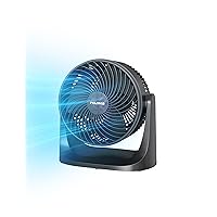Pelonis 3 Speed Small Room Air Circulator Fan – White Noise Fan for Bedroom – Table Top Fan with 7-inch Blade – Bedside Fan for College Dorm Room, Black