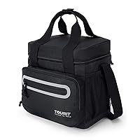 TOURIT Large Lunch Bag 14L Insulated Lunch Box Lunch Cooler for Men&Women Work, Black