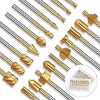 EEEKit HSS Milling Cutter Set, 20-Piece Multi-Purpose Milling Cutter Set, Stitch Tips, HSS Burrs for Dremel Multifunctional Tool, Various Milling Work such as in Corners, Edges, Straights and Much