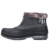 Propét Womens Lumi Ankle Zip Snow Boot, Grey, 7.5 XX-Wide US