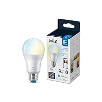 WiZ 60W A19 Tunable White LED Smart Bulb - Pack of 1 - E26- Indoor - Connects to Your Existing Wi-Fi - Control with Voice or App + Activate with Motion - Matter Compatible