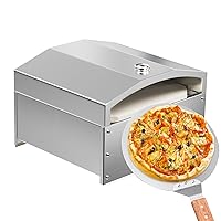 Pizza Oven Wood Fired Outdoor with Pizza Stone, Outside Backyard Pizza Oven for Traeger/Pit Boss/Camp Chef Wood Pellet Smoker Grills Attachment