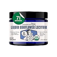 Sunflower Lecithin Liquid 12Fl - Breastfeeding Supplements for Clogged Milk Duct Relief & Milk Flow - Phosphatidyl Choline for Lactation Support, 71 Servings