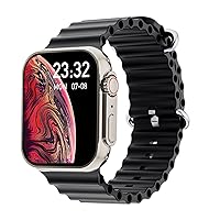 Gizfit Vogue Bluetooth Calling Smartwatch | 1.95 Inch Hd Display with 320x385 Pixel | 600 Nits Battery Up to 10 Days with Normal Usage (Black)