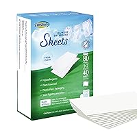 Laundry Detergent Sheets, Laundry Soap Sheet, Eco Friendly Hypoallergenic Washer Detergent Sheets, Free & Clear Scent, Great for Hotels, Dorm, Travel, Camping, Laundry Room, up to 80 loads