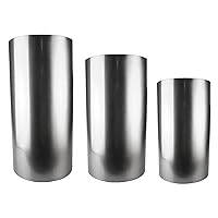 Homeford Metal Cylinder Stands, Assorted Sizes, 3-Pack (Silver)