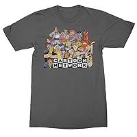 Cartoon Network Animated Show Characters Group Photo Charcoal Adult T-Shirt Tee