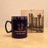 H.R.H The Prince of Wales Caernarvon Castle 1st July, 1969 Soveunir Cup/Mug in Original Box || Staffordshire Potteries Ltd Made in England