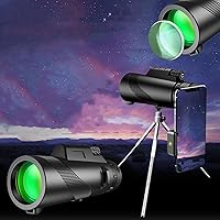 10x42 Monocular Telescope Phone Camera Day and Low Night Vision High Monocular, Night Vision Goggles, Monocular, Spotting Scope, Telescope for Adults High Powered, Deals -