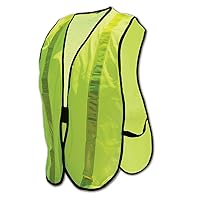 MAGID CRV5430 Lime Yellow Non-ANSI Compliant Polyester Wide Mesh Hi-Viz Reflective Vest