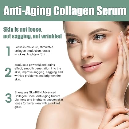 2PCS Advanced Collagen Boost Anti Aging Serum,Collagen Boost Anti Aging Serum, Skincare Glow And Protect Serum,For All Skin Type … (2pcs-30ml))