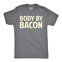 Mens Body by Bacon T Shirt Funny Bacon Eating Shirt Lover Gift for Dad Grilling