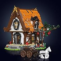 Wood-Cabin House Building Set with LED Light, Mid-Age Construction Building Model, Great Gifts for Kids Boys Girls Teens Adults (2192 pcs)