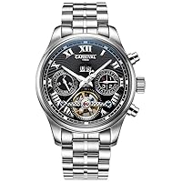 Carnival Men's Complications Automatic Mechanical Watch with Steel Case