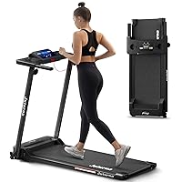 Portable Folding Treadmill, 3.0 HP Foldable Compact Treadmill for Home Office with 300 LBS Capacity, Walking Running Exercise Treadmill with LED Display