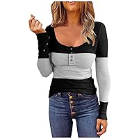 Crop Top Sweaters for Women Ribbed Knit Scoop Neck Long Sleeve Womens Fall Blouses Basic Fall Outfits for Women